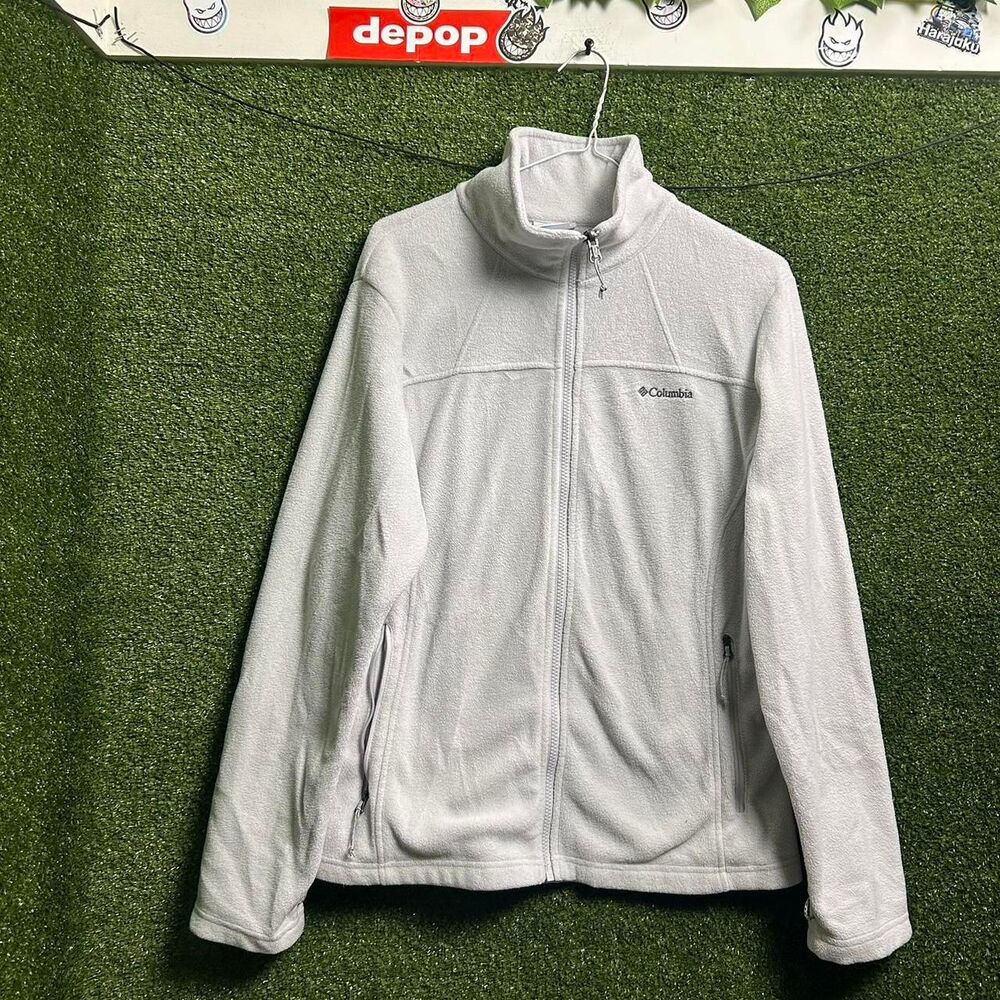 Columbia-sportswear Men's Grey and White Jacket